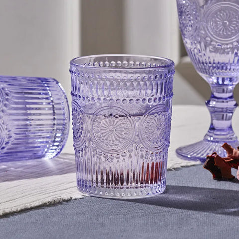 Karaca Sunflower Water Glass Purple