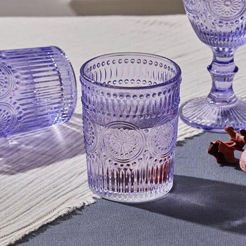 Karaca Sunflower Water Glass Purple