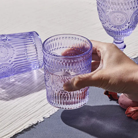 Karaca Sunflower Water Glass Purple