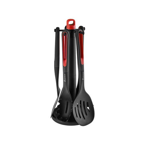 Karaca Marco Red 6 Piece Service Set with Stand