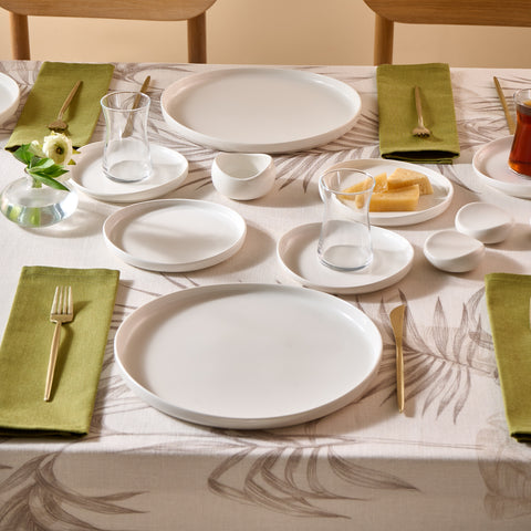 Karaca Bone China Olla 6 Kişilik 28 Parça Servis Seti, Beyaz