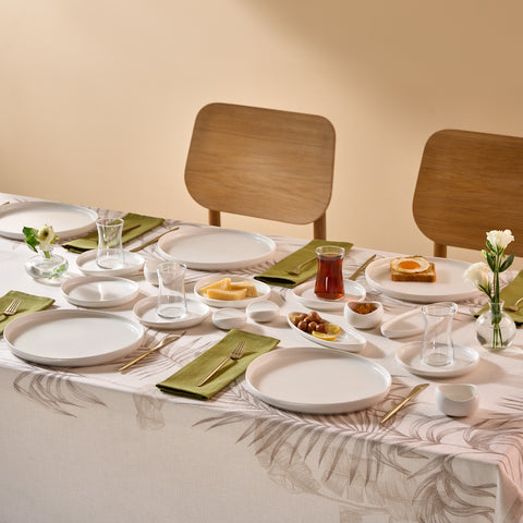 Karaca Bone China Olla 6 Kişilik 28 Parça Servis Seti, Beyaz