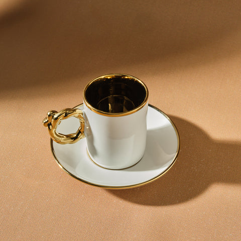 Karaca Heart-Shaped Coffee Cup Set for 6 People – 80 ml
