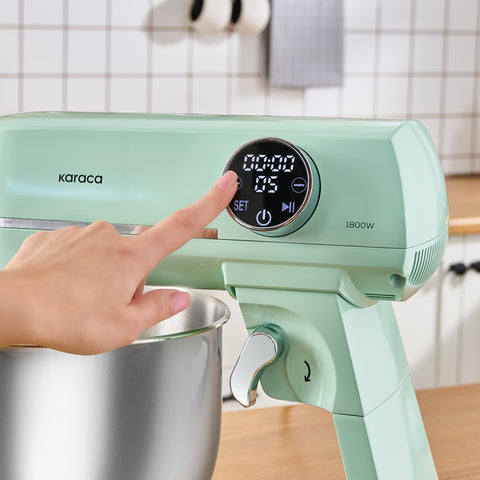 Karaca Multichef Artisan Digital Ekran Döküm Stand Mikser Mint 1800W 7L