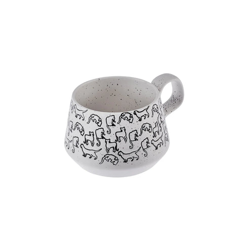 Karaca Weiße Katzen-Tasse, 450ML