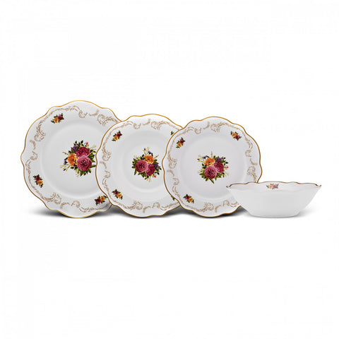 Karaca Antique Porcelain 24 Stück 6 Sitzer Dinner Set