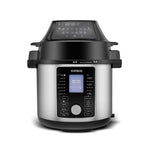 Karaca Cooker 2 in 1 Multifunktionaler Schnellkochtopf Intelligenter elektrischer Schnellkochtopf und Airfryer Silver 6L