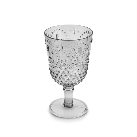 Karaca Moise Acrylic Wine Glass, 450ml, Anthratice