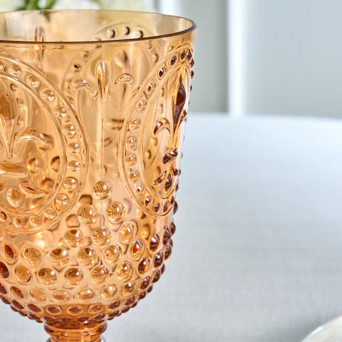 Karaca Moise Acrylic Wine Glass, 450ml, Orange