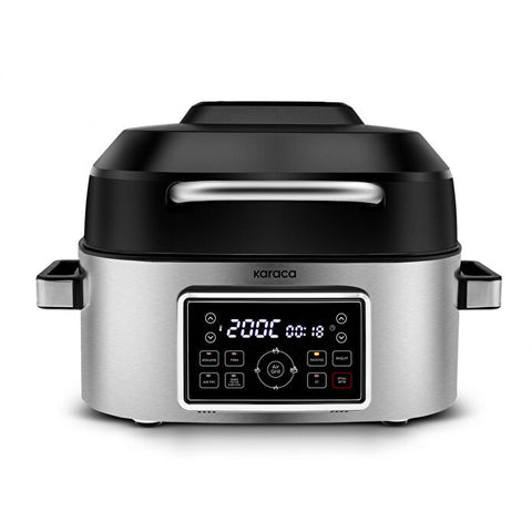Karaca Gastro Air Grill Airfryer &amp; Grillgerät für 6 Personen, Großes Fassungsvermögen, 6 L