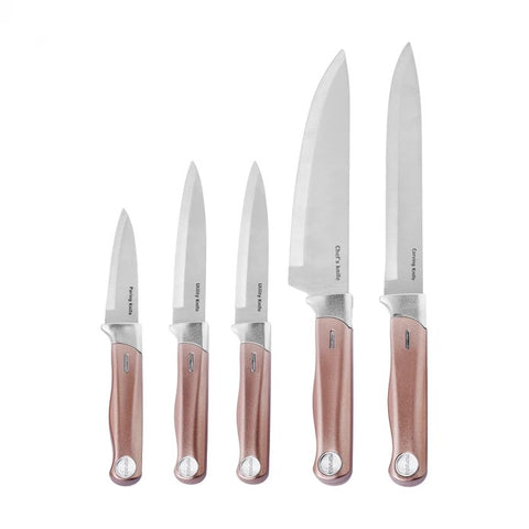 Karaca Mastermaid 6-teiliges Messer-Set Roségold