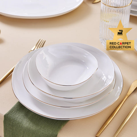 Karaca Red Carpet Collection Stream Bone Yakamoz 59-teiliges 12-Personen-Geschirrset Gold