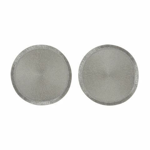 Karaca Home Ravlen Round Amerikanische Serviette 2er Set Silber
