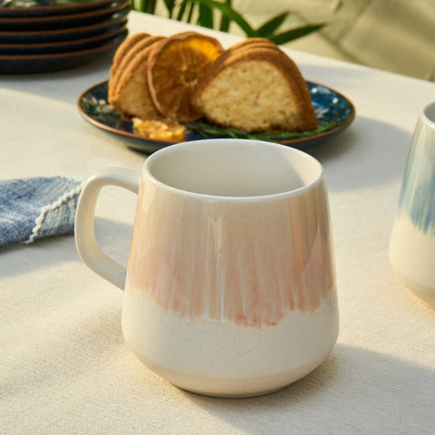 Karaca Okeanos 2-teiliges Steinzeug-Becher-Set, 400ml, Mehrfarbig