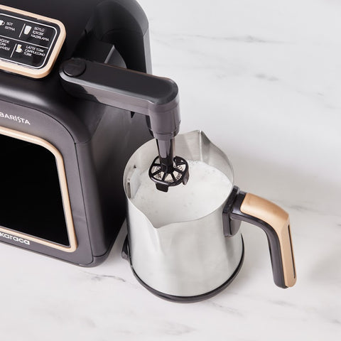 Karaca Hatır Plus Barista Steel 6 in 1 Sprechende Latte-, Cappuccino- und Türkische Mokkamaschine - Mineral Gold