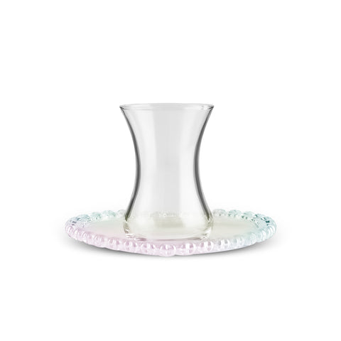 Karaca Rory 12-teiliges Glas Türkisches Teeset für 6 Personen, 14 cm