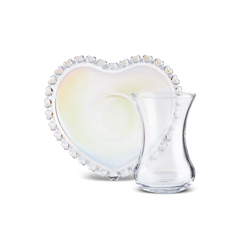 Karaca Rory 12-teiliges Glas Türkisches Teeset für 6 Personen, 14 cm