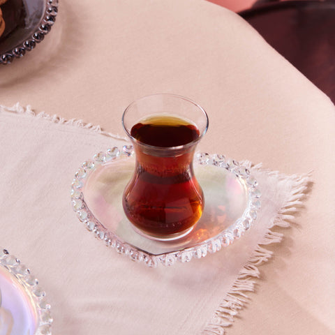 Karaca Rory 12-teiliges Glas Türkisches Teeset für 6 Personen, 14 cm