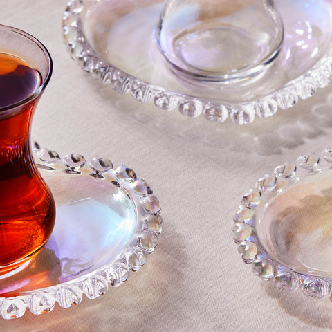 Karaca Rory 12-teiliges Glas Türkisches Teeset für 6 Personen, 14 cm
