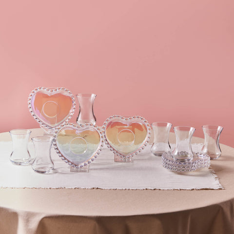 Karaca Rory 12-teiliges Glas Türkisches Teeset für 6 Personen, 14 cm