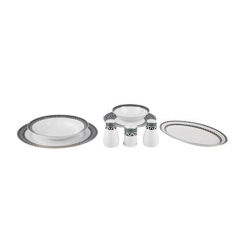 Karaca Elegance Bone Cordoba 53-teiliges Tafelservice für 12 Personen, Gold
