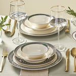 Karaca Elegance Bone Cordoba 53-teiliges Tafelservice für 12 Personen, Gold