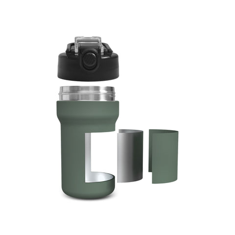 Karaca Thermosteel Camping 2 in 1 Çelik Termos 450 Ml Haki