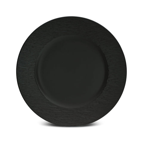 Karaca Solem Embossed 6 Kişilik 18 Parça Stoneware Yemek Takımı, Siyah

