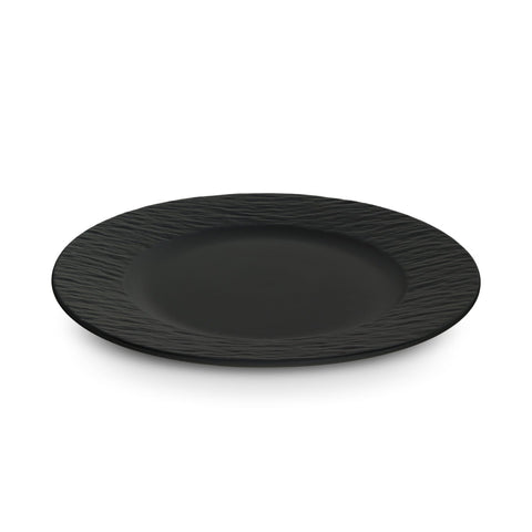 Karaca Solem Embossed 6 Kişilik 18 Parça Stoneware Yemek Takımı, Siyah
