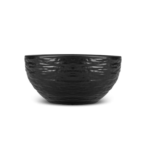 Karaca Solem Embossed 6 Kişilik 18 Parça Stoneware Yemek Takımı, Siyah
