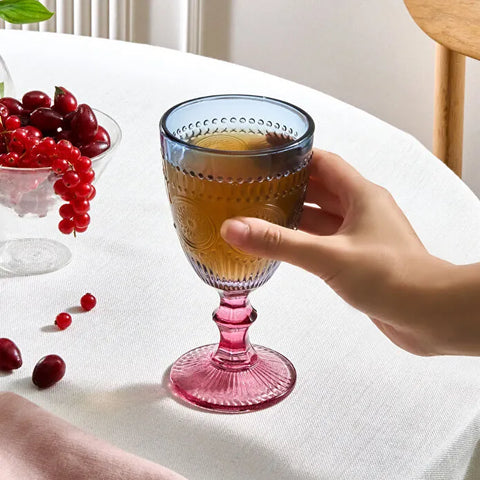 Karaca Sunflower Kadeh 314 ml, Mavi Pembe
