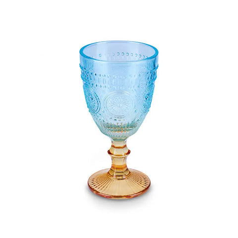 Karaca Sunflower Kadeh 314 ml, Mavi Sarı