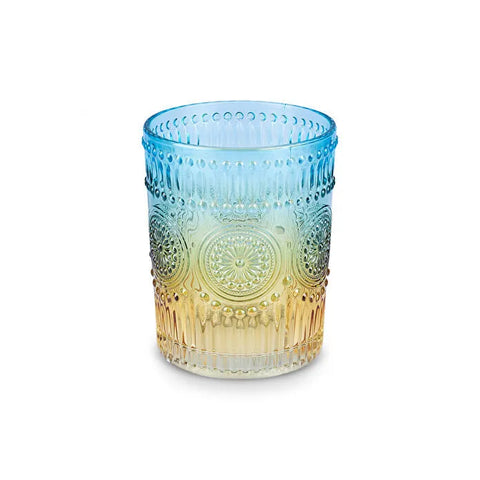 Karaca Sunflower Wasserglas 250 ml, Blau Gelb