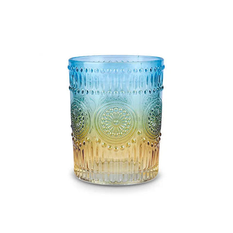 Karaca Sunflower Wasserglas 250 ml, Blau Gelb