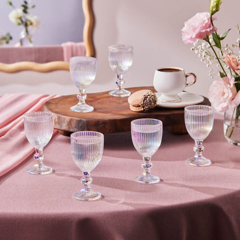 Karaca Rocco Luster 6-Piece Coffee Glass Set, 60ML