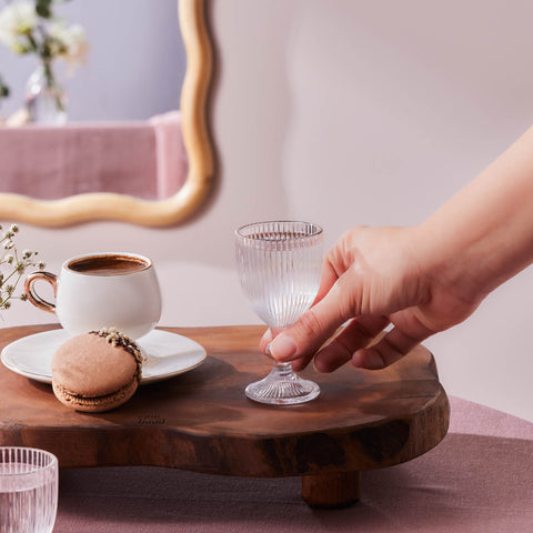 Karaca Rocco 6-Teili Kaffeehausgläser Platin