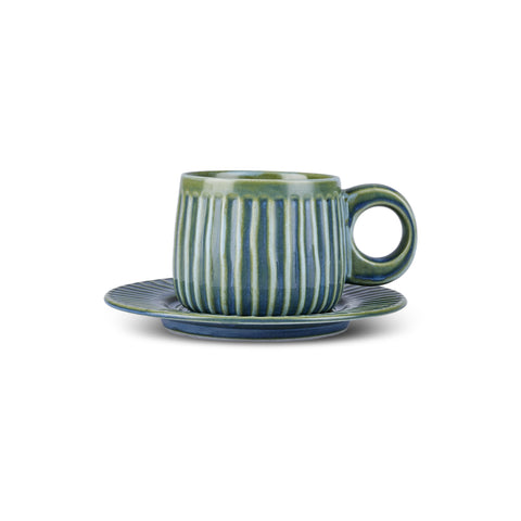 Karaca Arthur Green & Blue Tea Cup, 260 ml