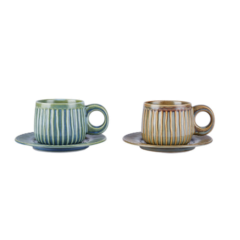 Karaca Arthur Green & Blue Tea Cup, 260 ml