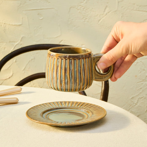 Karaca Arthur Green & Blue Tea Cup, 260 ml