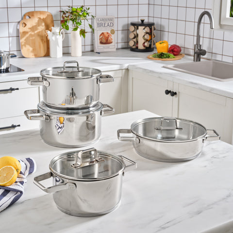 Karaca Valora, 8-teiliges Stahlkochgeschirr Set, Induktion