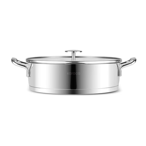 Karaca Vapor 8-Piece Stainless Steel Cookware Set with Strainer