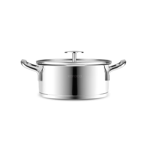 Karaca Vapor 8-Piece Stainless Steel Cookware Set with Strainer