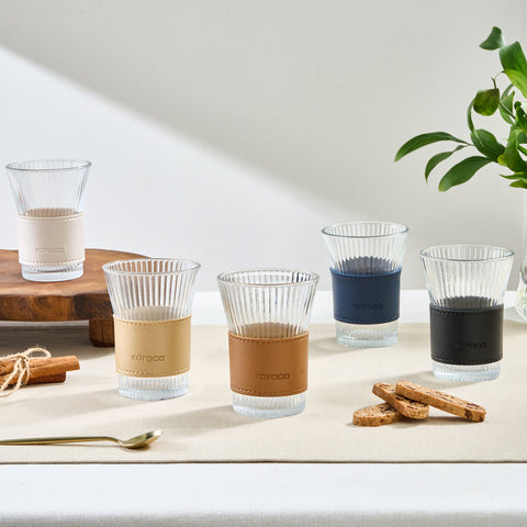 Karaca Leder Cool Touch Latte Glas 210 Ml Schwarz