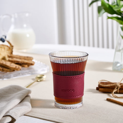 Karaca Leather Cool Touch Latte Bardağı 210ML Kırmızı
