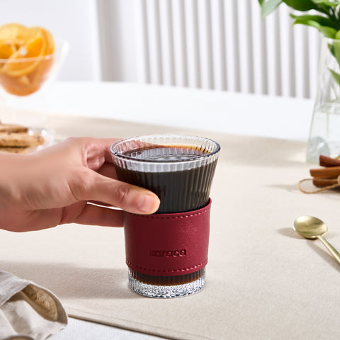 Karaca Leder Cool Touch Latte Glas 210ML Rot