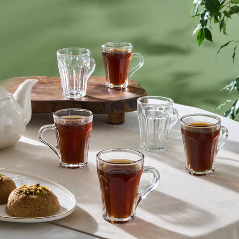 Karaca Leylak 6'lı Çay Bardağı Seti, 175 ml