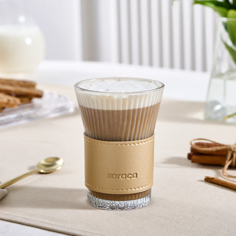 Karaca Leder Cool Touch Latte Glas 210 Ml Gold