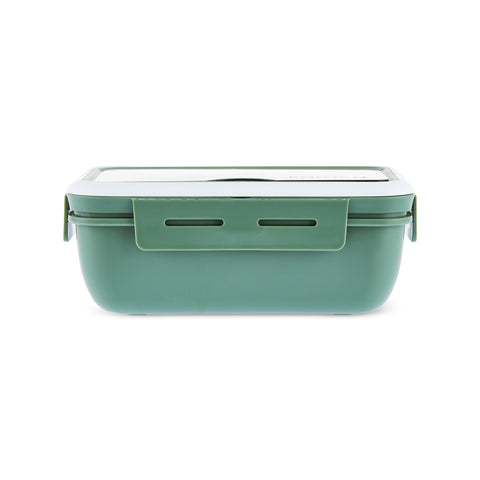 Karaca Fusca Lunchbox mit Gabel und Löffel Grün