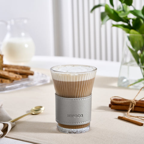 Karaca Leder Cool Touch Latte Bardağı 210 ml Platin