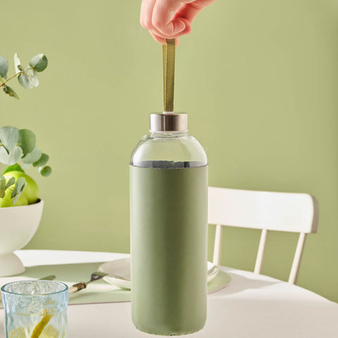 Karaca Leather Wasserflasche, 1 l, Grün